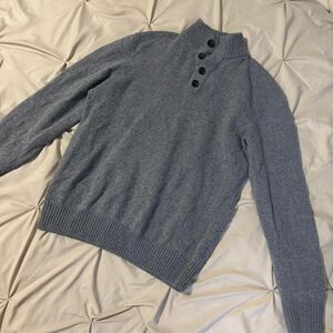 Wool Blend Men's Grey Jumper Size L